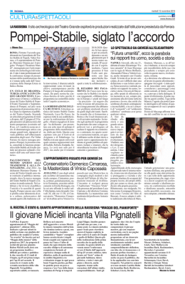Pompei-Stabile, siglato l`accordo
