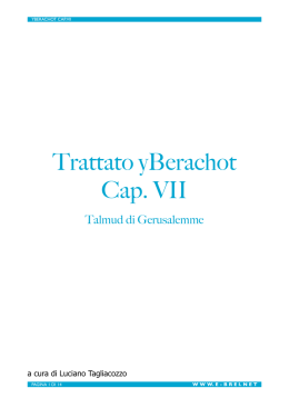 Trattato yBerachot - Cap. VII - E