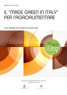 Il “made green in Italy” per l`agroalimentare