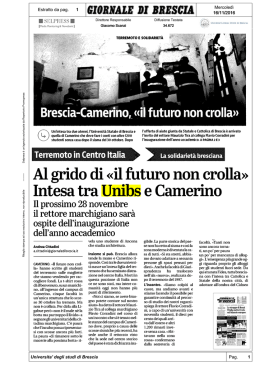 Giornale di Brescia. Mercoledì 16 Novembre 2016