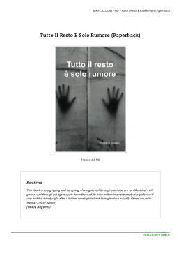 Find Book \ Tutto Il Resto E Solo Rumore (Paperback)