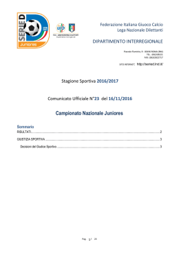 Sit. Disciplina - CampionandoaLivorno