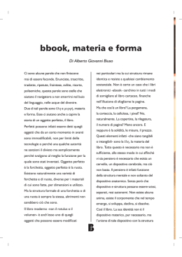 bbook, materia e forma