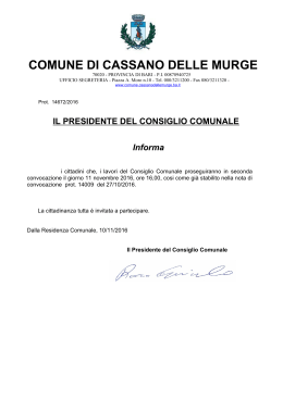 avviso - Comune di Cassano delle Murge