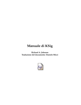 Manuale di KSig - KDE Documentation