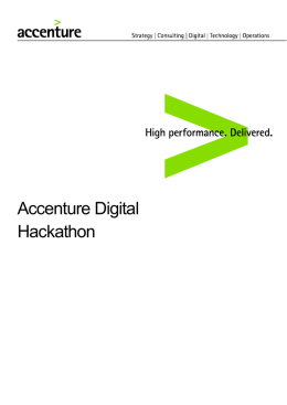Regolamento Accenture Digital Hackathon