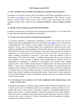 FAQ Sviluppi economici 2016