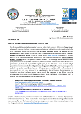 108 Orientamento Roma3 - De Pinedo