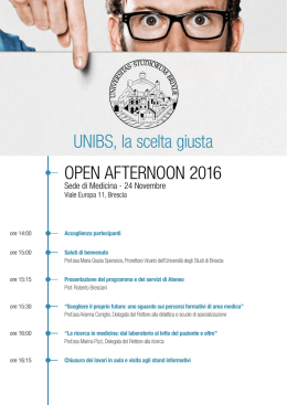 Medicina, 24/11/2016 - Università degli Studi di Brescia