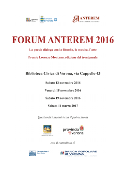 Scarica il programma del Forum