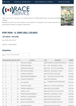 pofi run - il giro dell`ocaro
