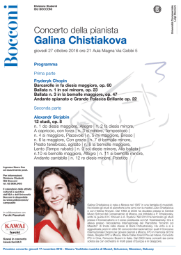 Galina Chistiakova - Università Bocconi