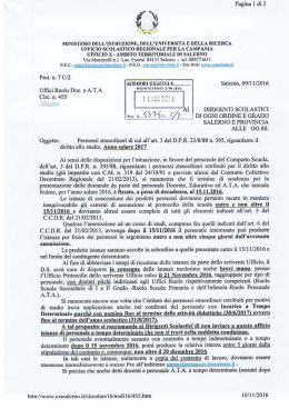 Perm. straordinari diritto allo studio 2017