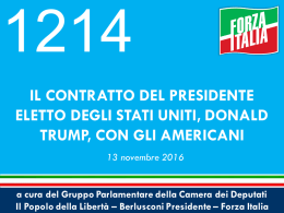 Diapositiva 1 - Gruppo PDL – Berlusconi Presidente – Forza Italia