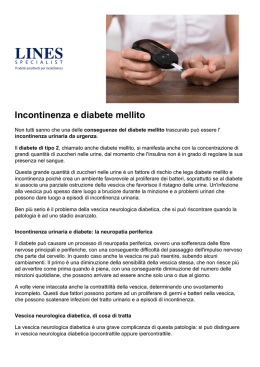 Incontinenza e diabete mellito