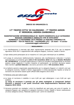 17&deg; TROFEO CITTA` DI CALENZANO &ndash; 7&deg; TROFEO AKRON 9