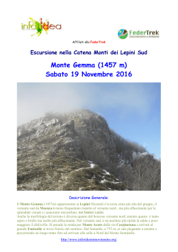 Monte Gemma  Sabato 19 Novembre 2016