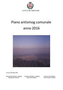 Piano antismog comunale anno 2016