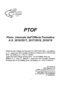 PTOF -2016-2019 - IC Giovanni Falcone – Mappano