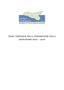 piano triennale per la prevenzione della corruzione 2016