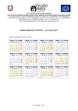 piano annuale attivita` &ndash; as 2016/2017 - Liceo Virgilio-Redi
