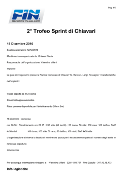 2° Trofeo Sprint di Chiavari