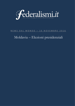 Moldavia &ndash; Elezioni presidenziali