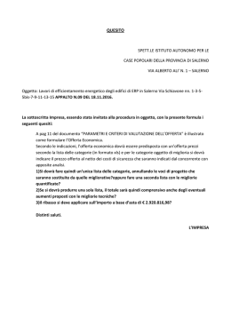 quesito - IACP - Istituto Autonomo Case Popolari di Salerno