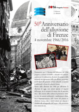 50°Anniversario dell`alluvione di Firenze