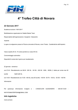 4° Trofeo Città di Novara