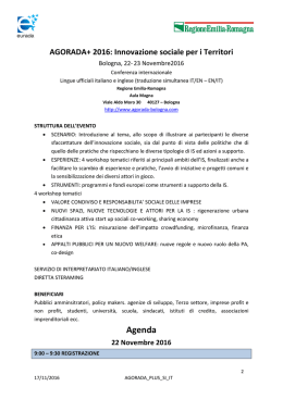 Agenda - ER Imprese - Regione Emilia
