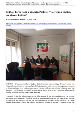 Politica, Forza Italia si rilancia. Pogliese