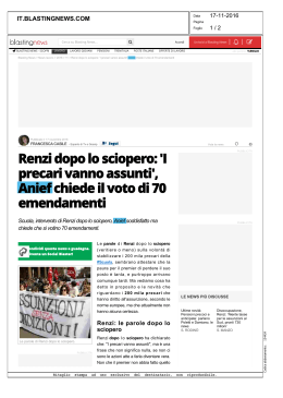Renzi dopo lo sciopero - L`Eco della Stampa » Media Intelligence