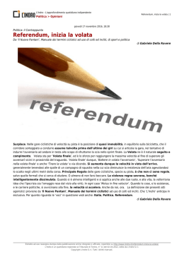 Referendum, inizia la volata