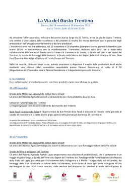 la via del gusto - La Voce del Trentino