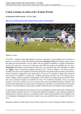 Calcio Catania, il cattivo Gil e il buon Prestia - 11-16