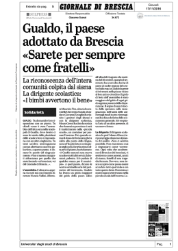 Giornale di Brescia. Giovedì 17 Novembre 2016