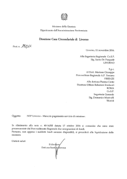 11.11.2016 c.c. livorno - mancato pagamento servizio di