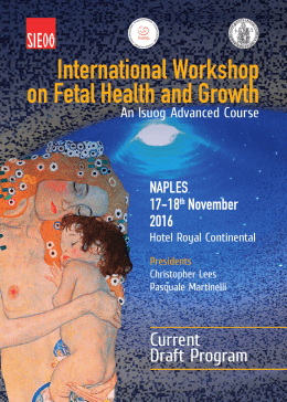 International Workshop on Fetal Health and Growth