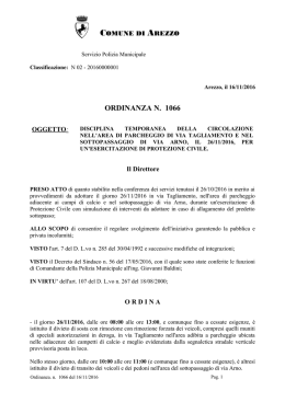 ordinanza n. 1066 - Comune di Arezzo