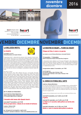 Scarica il programma del mese - Associazione Heart