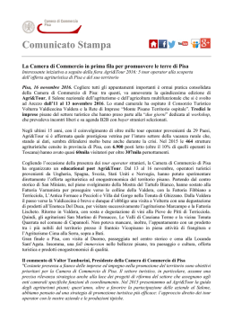 Comunicato Stampa - Camera di commercio di Pisa