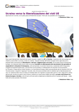 Ucraina verso la liberalizzazione dei visti UE