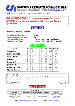 16-17com3pallacanestroopen - Centro Sportivo Italiano – Comitato
