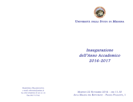 Invito Inaugurazione 2016-2017 - Università degli Studi di Messina