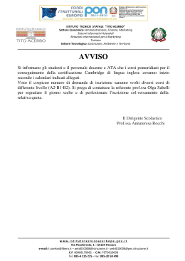 AVVISO - Istituto Tecnico Tito Acerbo