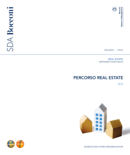 percorso real estate - SDA Bocconi School of Management