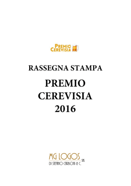 Rassegna stampa - Premio Cerevisia