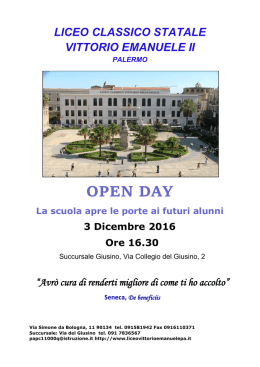 OPEN DAY - Liceo Classico