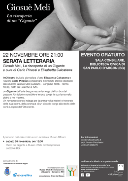 22 novembre ore 21:00 serata letteraria